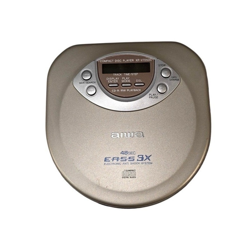 VTG Aiwa XP-V7250C Portable CD Player 48sec EASS3X Anti-Shock CD-R/RW Tested